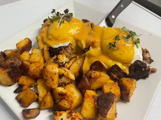 House Smoked Brisket Hash Benny