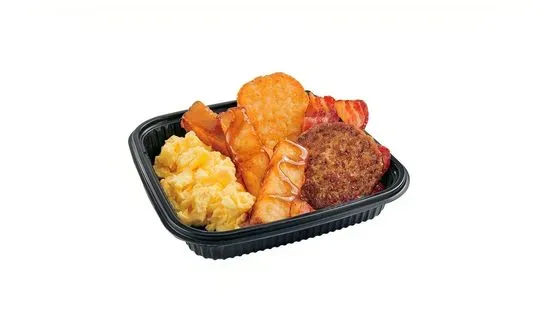 3pc Classic French Toast Sticks Platter w/ Bacon & Sausage