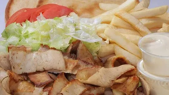 Chicken Gyro Plate w/ fries