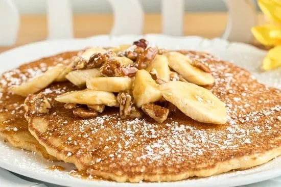 Banana Pecan Caramel Pancakes ~