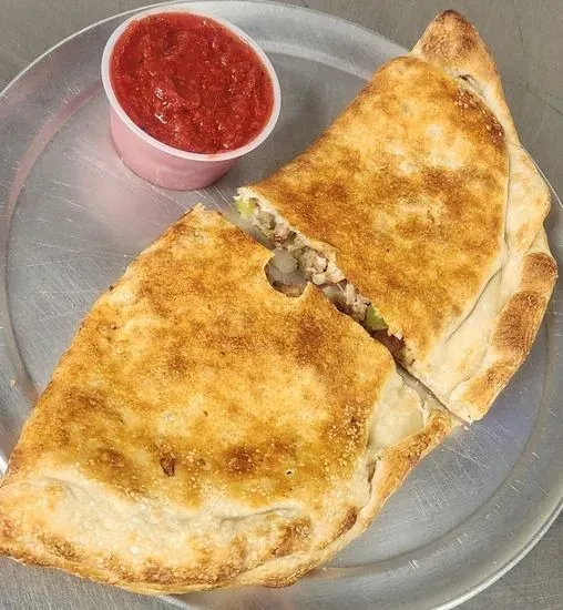 STROMBOLI - American/Italian Folded Pizza with your choice of toppings /with Handcrafted 4oz Marinara Sauce on the side