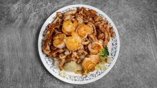 2. Chicken with Shrimp Teriyaki