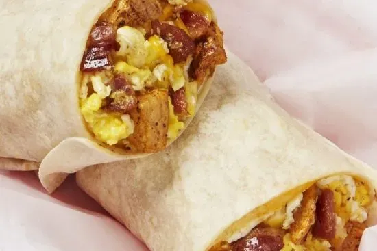 Bacon, Potatoes, Egg, & Cheese Burrito