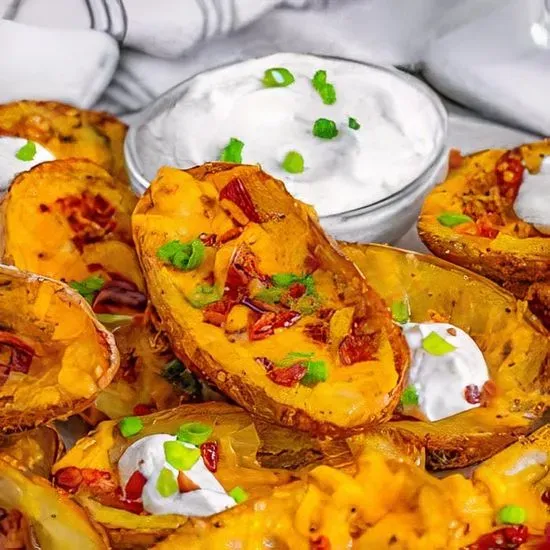 Potato Skins with Cheese & Bacon Bits