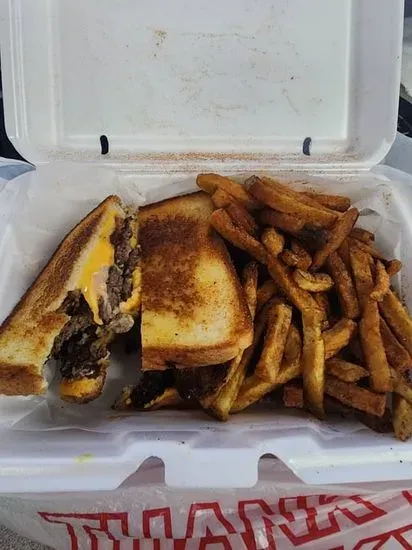 "Grilled Cheese" Burger w/ Fry