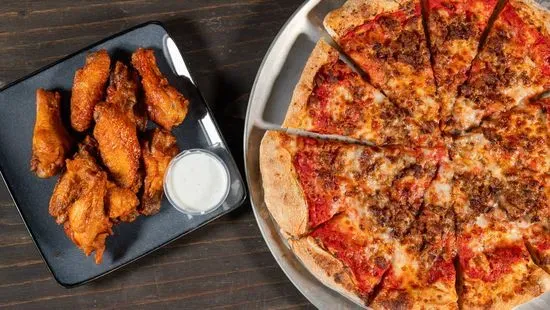 Large 1-Topping Pizza & 10 Wings