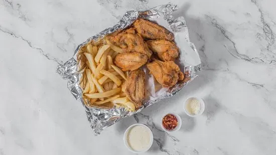 Hot Wings (With Fries) (5 Pcs)