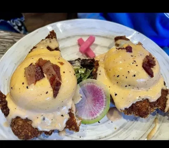 Coconut & Panko Crusted Chicken Benedict