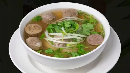 33. Pho Bo Vien (Beef Noodle Soup with Meatballs)