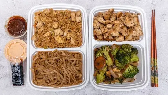 Hibachi Chicken Dinner Combo (Veg, Ck Fried rice, Noodle only. NO SOUP, NO SALAD)