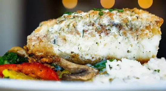 Parmesan crusted Chilean Seabass