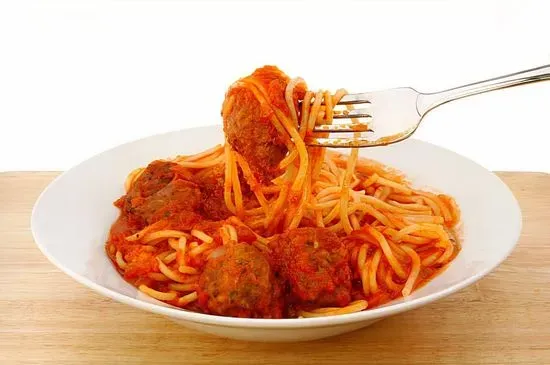 Pasta with Marinara Sauce  with Beef Meatballs