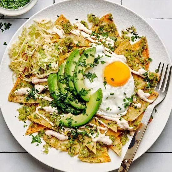 GREEN CHILAQUILES