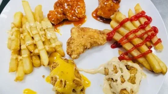 10 Pcs Boneless Wings & Fries