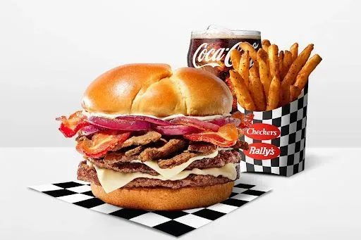 Double Bacon Philly Burger Combo