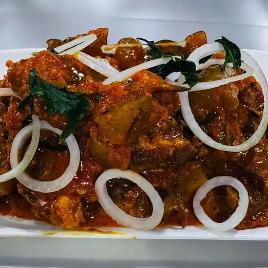 Nkwobi with White Rice