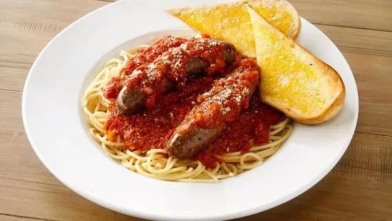 Spaghetti or Ziti with Sausage Links