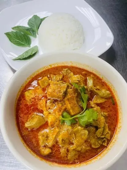 Chicken curry with Bread