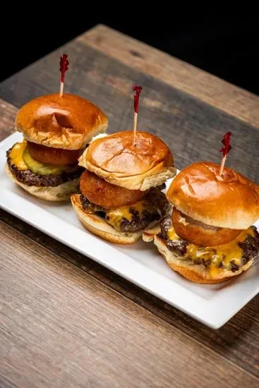 3 mini cheese burgers