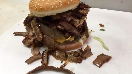 Double Gyro Cheeseburger w/Fries 