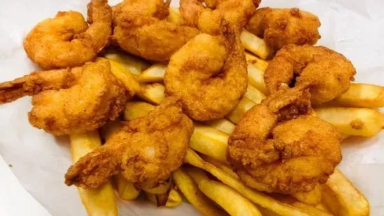 (10)PC MEDIUM SHRIMP WITH FRIES 