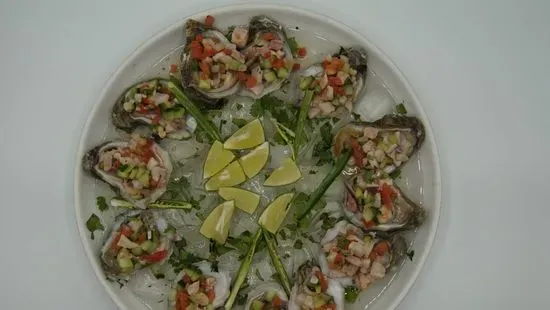 fresh oysters preparados(half dozen)