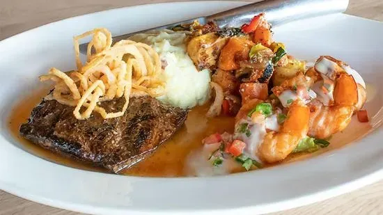 Prime Churrasco Grilled Steak* & Drunken Shrimp