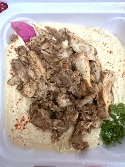 Hummus w/ Chkn Shawarma