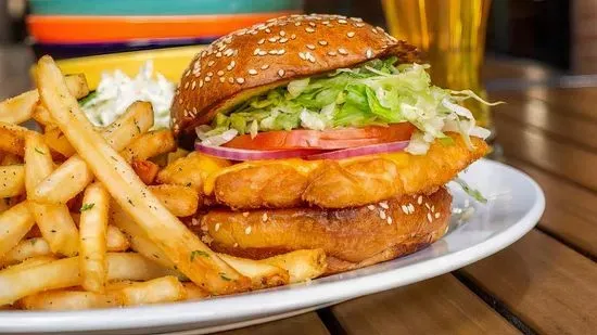 Beer Battered Fish Sandwich 