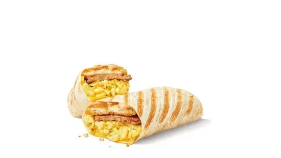 Sausage Scrambled Egg Loaded Breakfast Wrap