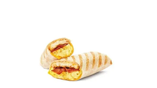 Bacon Scrambled Egg Loaded Breakfast Wrap