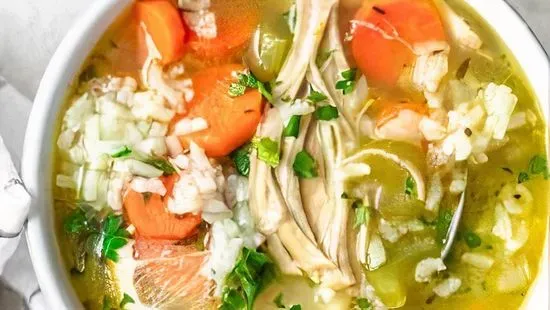 Chicken Lemon Rice Soup