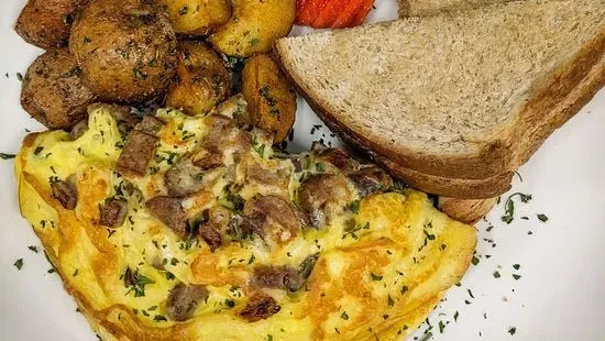 Sausage & Swiss Omelet