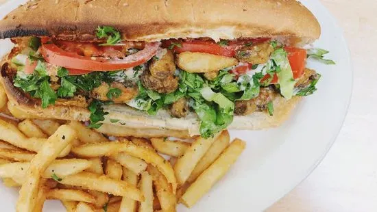 Fried Mussel Po' Boy
