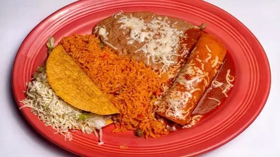1 Item, Rice and Refried Beans