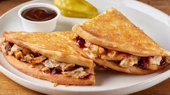 Parmesan Crusted BBQ Chicken & Bacon Papadia