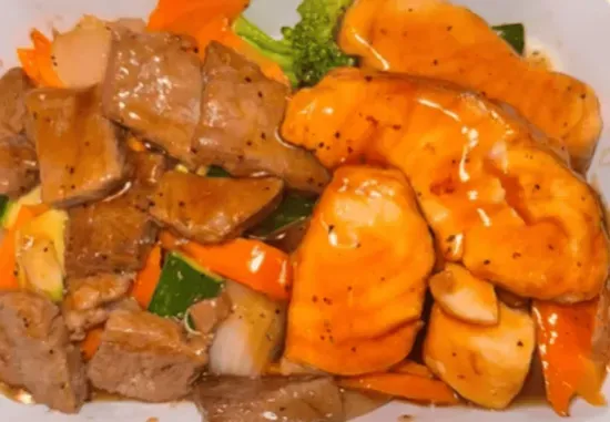 Salmon and Steak Hibachi