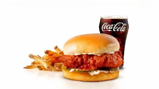 Nashville Hot Hand-Breaded Chicken Sandwich Combo