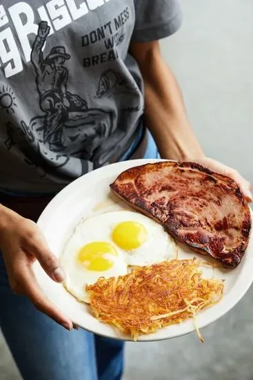 Our Famous Smoked Ham Steak (8oz) & Eggs