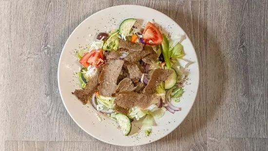 Small Greek Salad with Gyro Meat