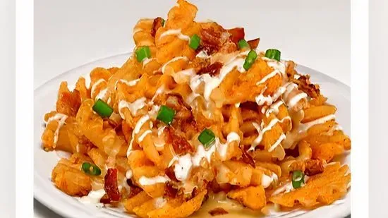 Loaded waffle fries 