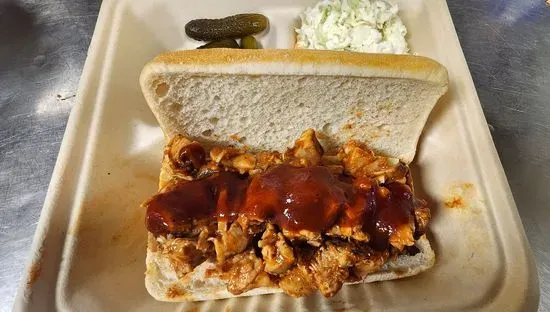 BBQ Smoked Pulled Chicken Sandwich Meal