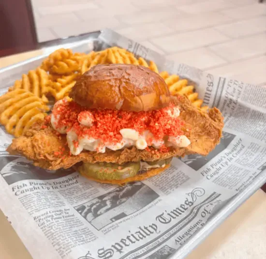 Hot Cheetos Mac Chicken Sandwich Meal