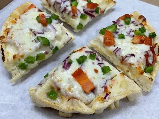 Rice Waffle pizza - veggie