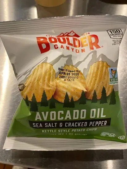 Boulder Canyon Kettle Potato Chips - Sea Salt and Cracked Pepper