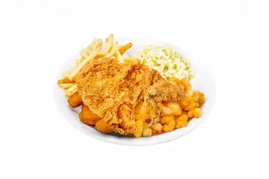 Shrimp & Chicken White Plate (Online)