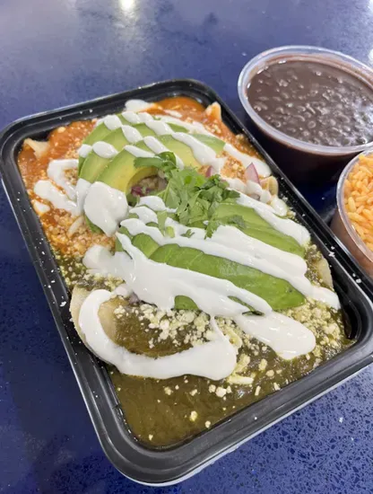 Pork Belly Chicharron Enchiladas