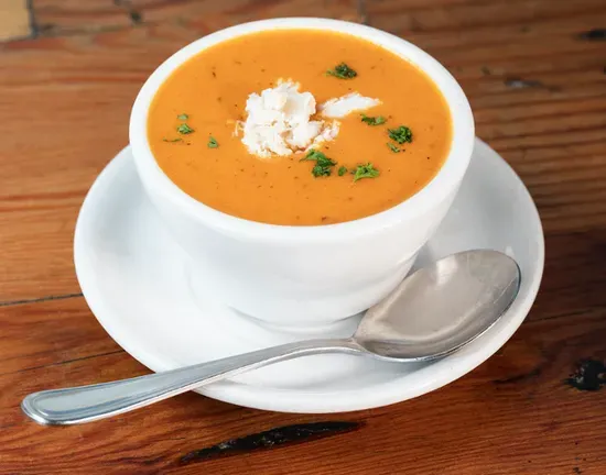 Roasted Red Pepper & Crab Bisque