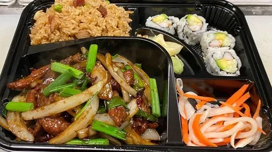 Mongolian Beef Lunch Bento Box盒蒙古牛