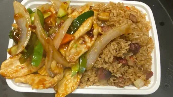 Chicken with Garlic Sauce Combo晚鱼香鸡
